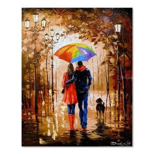 보석십자수 패브릭 풍경 40x50 가을밤 연인