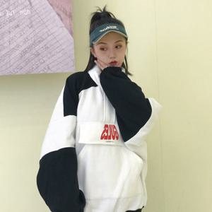 [리빌모아]남여공용 기모 하이넥 배색 맨투맨 DMS-TSK-SINSUM45-