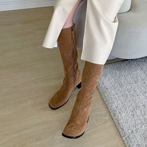 홀릭 HSM026 여자 부츠 스웨이드 롱부츠 가을 겨울