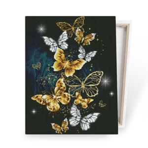 보석십자수 명화 풍경 우아한 황금나비 40x50