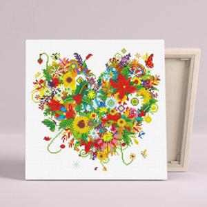보석십자수 명화 풍경 플라워하트 40x40