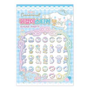 산리오 캐릭터즈 시나모롤 슈가 파티 귀걸이 스티커