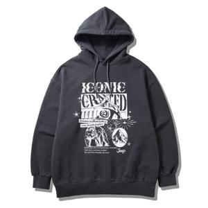 [지프]JQ1THU012 다크그레이 25년 지프 빅프린트 워싱 후드티셔