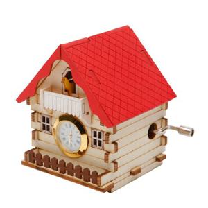 DIY 나무 모형 조립 키트 오르골 시계 뻐꾸기 YM864-2