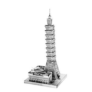 3D 입체 메탈 퍼즐 미니 타이페이 101 실버