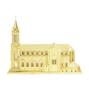 3D 입체 메탈 퍼즐 미니 명동성당 골드
