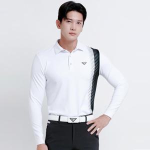 [리빌모아]남자 골프웨어 사선 카라 긴팔 티셔츠 DJ2-KAAG-SDBFW