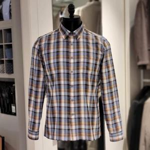 [크로커다일남성]CDAABWS1417_봄 린넨 써커 체크 긴팔 남방