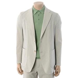 [예작]YJESEA301_잔체크 테일러드 시어서커 베이지 자켓