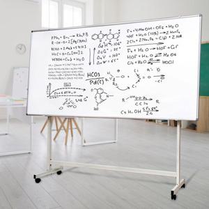이동식 자석 화이트보드+거치대 세트 120x240cm 화이트보드판 바퀴 거치대 스탠드 이동식 받침대 보드판 자