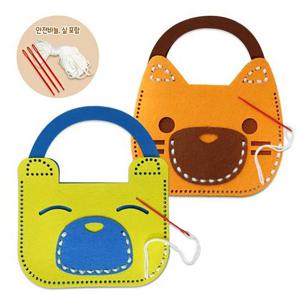 인지놀이 안전 바늘로 가방만들기 2종 MC90372