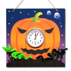 할로윈 호박 벽시계 만들기