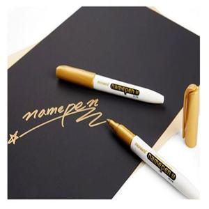 모나미 굵은글씨용 MEDIUM 네임펜 금색 12개 1세트 필기펜 필기도구 네임볼펜 사인펜 싸인펜 금색펜 금색네