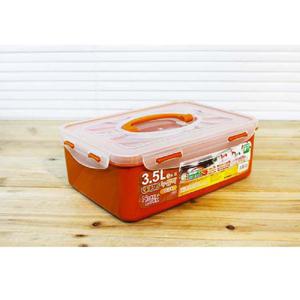 락스타 황토 누름락 5호 소 3.5L 누름용기 누름김치보관통 누름통 핸들김치보관통 핸들김치저장통 손잡이김