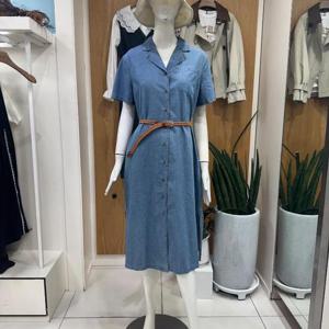 클리지 DP01 원 포켓 심플 롱 데님 원피스 CP4WOP08