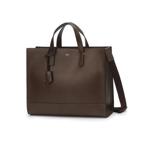[쇼핑백동봉] 브라운 로고배색 가죽 서류가방 HJBA5E851W3