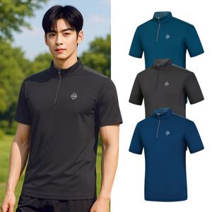 콜핑 남성 하이쿨 흡습속건 등산 반팔 반집업 티셔츠 KSC053QT9M