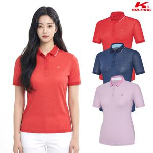 콜핑 여성 하이쿨 얇고 시원한 등산 PK 반팔 카라 티셔츠 KSC054RT7W