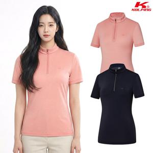 콜핑 여성 아이스본 냉감 신축 등산 반팔 반집업 티셔츠 KSC483ST1W