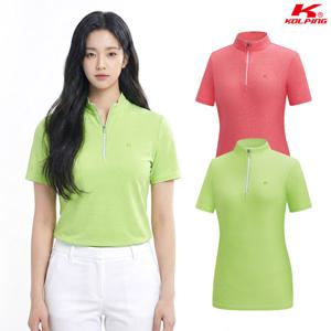 콜핑 여성 하이쿨 스트라이프 통기성 등산 반팔 반집업 티셔츠 KSC056UT8W