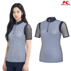 콜핑 여성 크레오라 메쉬배색 등산 반팔 반집업 티셔츠 KSC482RT2W