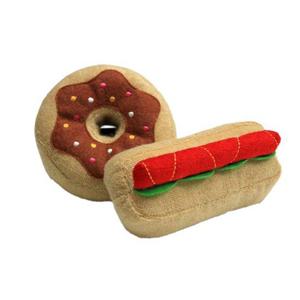 PMD 160 도너츠랑 햄버거 임의배송 1개 강아지 애견 팻 개 장난감 간식 볼 스낵 끈 삑삑이 공