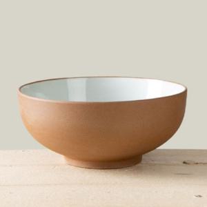 이천도자기 순수화 투톤 원형 면기 20cm 그릇 식기 도기면기 세라믹면기 국물요리 덮밥그릇 국수그릇 원형