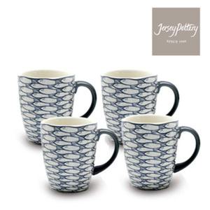 (영국 제시포터리) 블루헤링 머그 4P세트 머그잔 디자인컵 인테리어컵 손잡이컵 예쁜컵 집들이선물 집들이