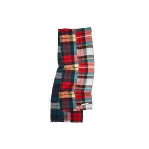 아크네 스튜디오 믹스 체크 울 머플러 레드 블루 화이트 CA0278-DI9