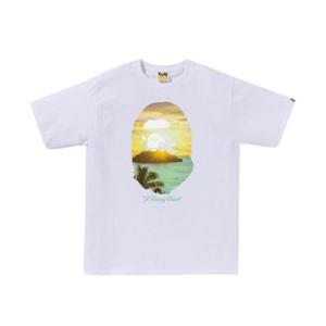 베이프 어 라이징 베이프 포토 티셔츠 화이트 0ZXTEM110048M