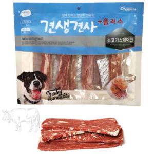 강아지 소고기 스테이크 애견 육포 300g 훈련 간식 강아지육포간식 강아지훈련간식 맛있는강아지간식 부드