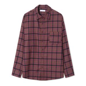 [리빌모아]남자 메이트 체크 긴팔 셔츠 AC5-SHA-Q041-와인