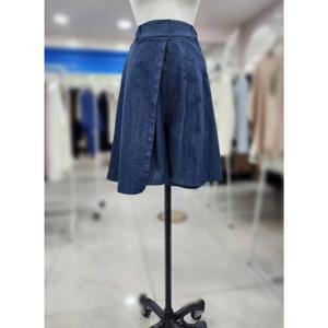 스테파니 세이브존08 플리츠 데님 반바지 A25DM5219