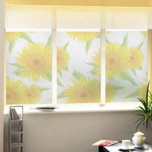 아트박스/꾸밈 ck153-빈티지해바라기패턴_글라스시트지