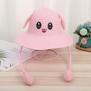 아트박스/이룸 여름 밀짚 움직이는 토끼 귀 모자