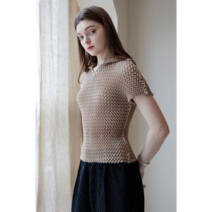 [요이츠]지그재그 크링클 세일러 블라우스_YJ06WNPBL33_BE1