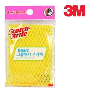3M 베이직 그물망사 수세미 1매입