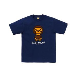 베이프 베이비 마일로 티셔츠 네이비 0ZXTEMX10001M