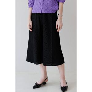 [요이츠]다이애그널 플리츠 크롭 와이드 팬츠_YJ05WNPSL01_BK1