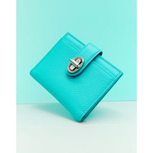 [질스튜어트핸드백][지폐수납가능] 터키쉬블루 가죽 오브 장식 베루형 지갑 JAWA5F034 T2
