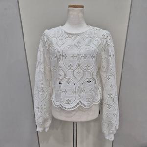 [나인스텝]지퍼펀칭블라우스 N25NS5119 WH_YS