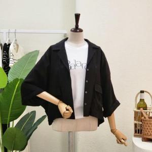 [포커스]  FM3E7JK03792_빅포켓 루즈핏 7부 자켓