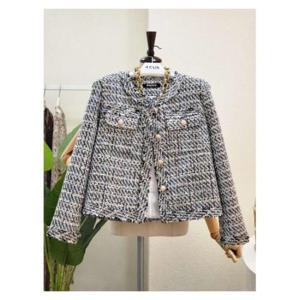 [포커스]  22FF2H7JK0155_라운드넥 트위드 자켓