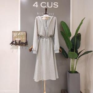 [포커스]  20FS1B9OP5334_반집업 후드 롱 원피스