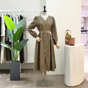 [포커스]  FF3H7OP00993_밴딩 포인트 지퍼 롱원피스