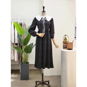 [포커스][대구백화점SG]  FF2I9OP5123_둥근 카라넥 배색 플라워