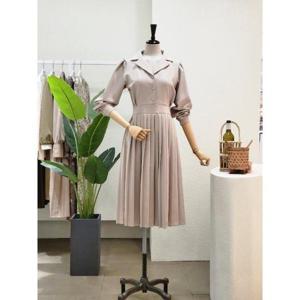 [포커스][대구백화점SG]  FF2I7OP01794_헤나 플리츠 카라넥 롱원