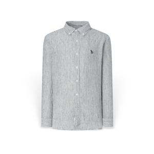 [헤지스 남성] 남성 린넨 스트라이프 긴팔셔츠 HZSH5C105BK HZSH5C105