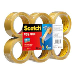 3M 포장용 테이프 3615-6 갈색 48mm x 50M x 6롤 박스테이프 포장용테이프 포장테이프 테이프 투명테이프 미색테이프 아크릴테이프
