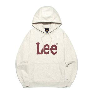 [LEE]LEE 빅 트위치 로고 후드 티셔츠 오트밀 LE2503HD01OT